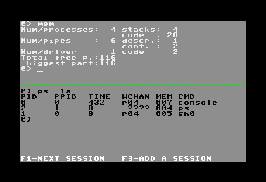 [PIC: LUnix with two shells running ]